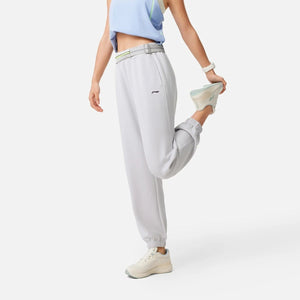 LI-NING Women Sport Style Loose-Fit Cuffed Jogger Pants